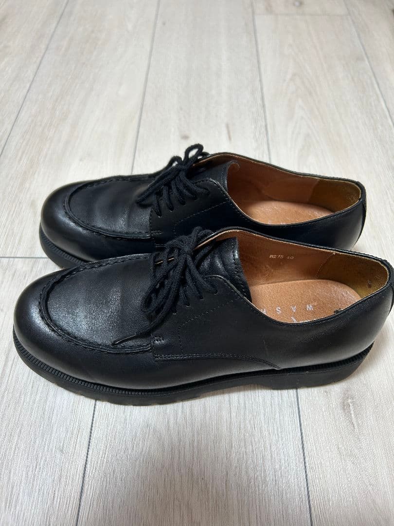 革靴 Uチップ レースアップシューズ WASH×whoop'-de-doo'