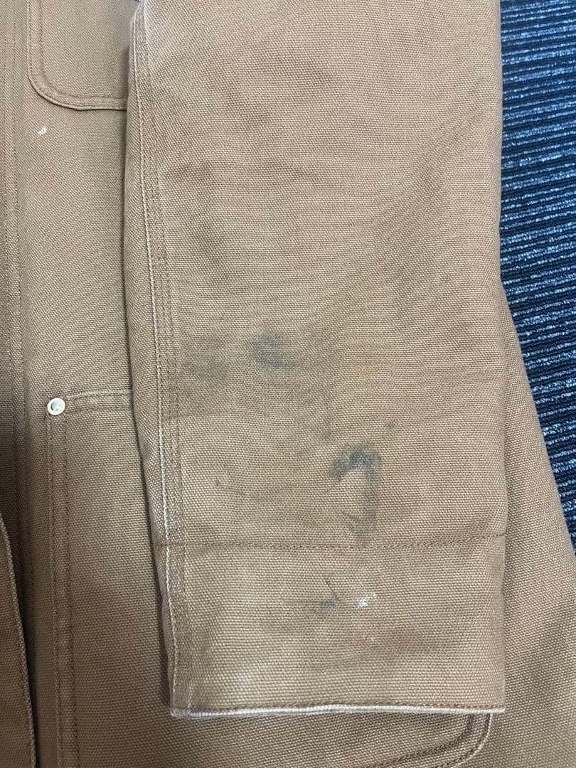 早いもの勝ち！カーハートWIP☆ワンポイントロゴ　裏地ボア　ダックカバーオール