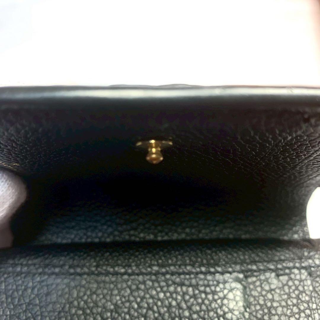 【新型】ルイヴィトン アンプラント クレア ブラック 二つ折り財布　RFID搭載