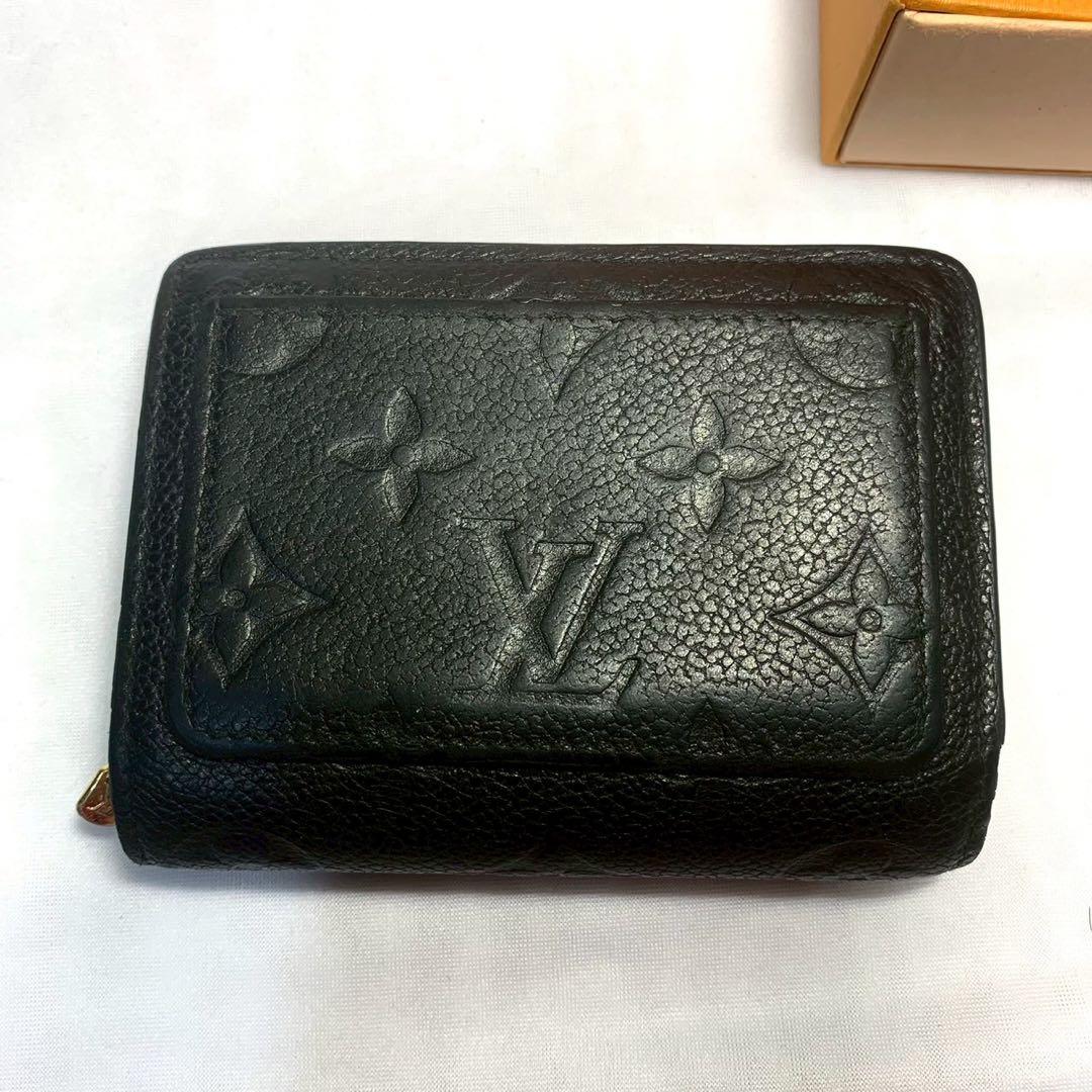 【新型】ルイヴィトン アンプラント クレア ブラック 二つ折り財布　RFID搭載