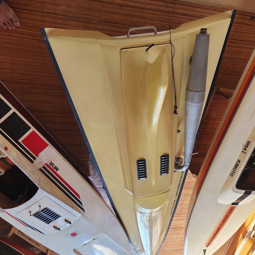 大型ラジコンボート、スチイ-ムエンジンボート4点