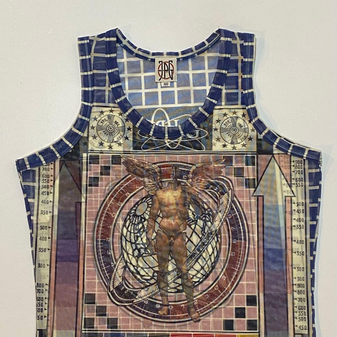 ジャンポールゴルチエ JPG パワーネット タンクトップ ダビデ像 日本製 40