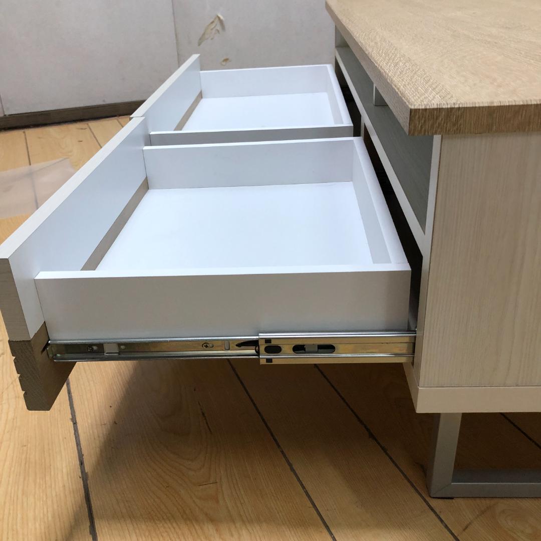 美品 ナチュラル木目ローボード テレビ台 幅90cm 北欧風 250720-9