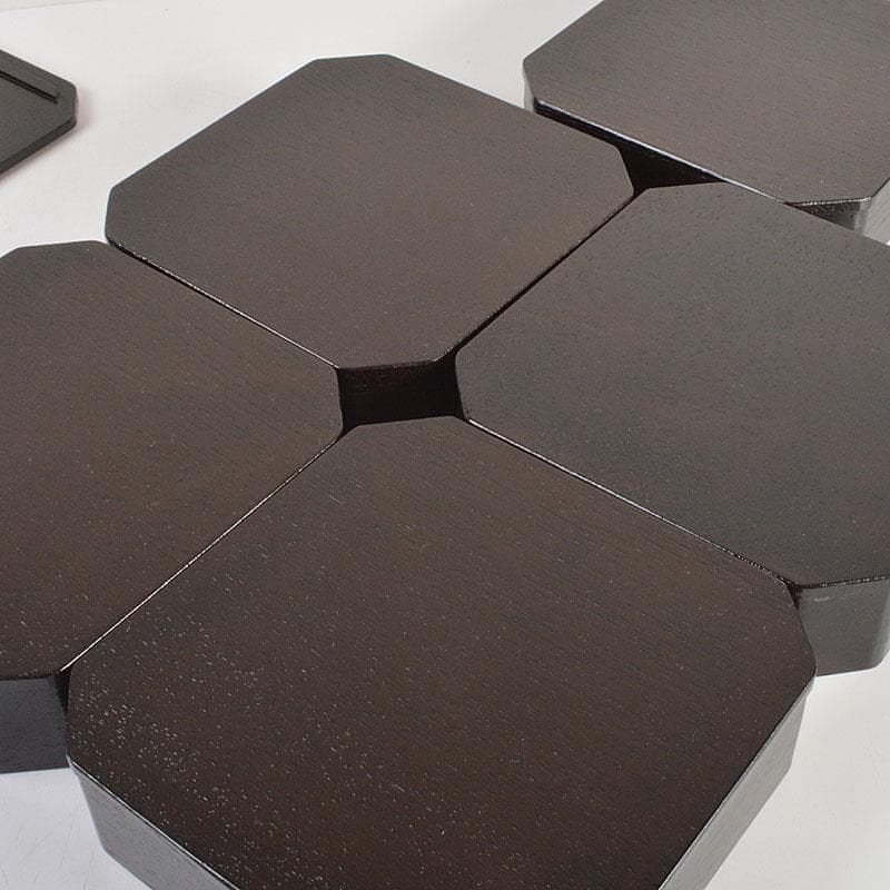 茶道具　黒真塗　縁高重　五段重箱　N　6770C