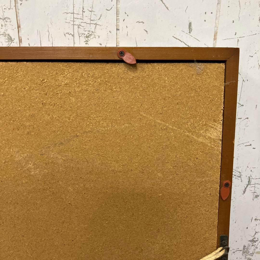 昭和レトロ 絵画 油彩画 油絵 風景画 街並み 額装 額縁 額入り アート