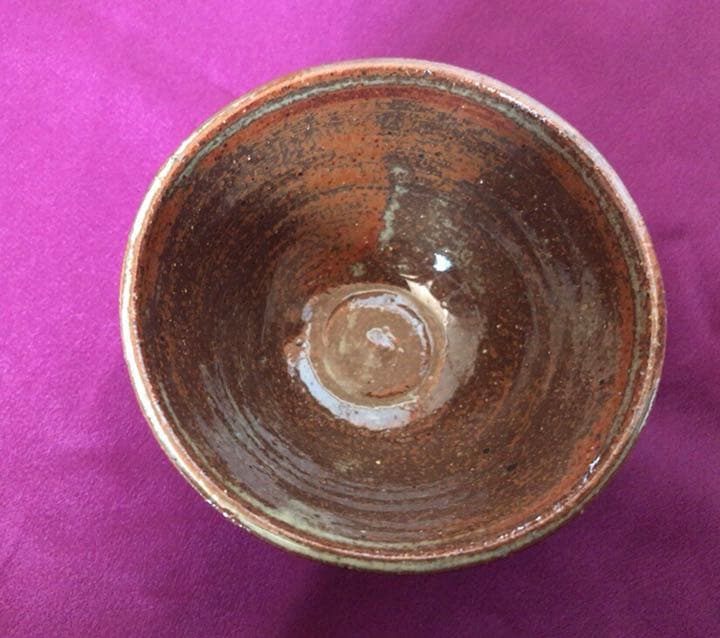 茶道具常滑樂七赤楽茶碗☆共箱☆おまけ湯呑み付