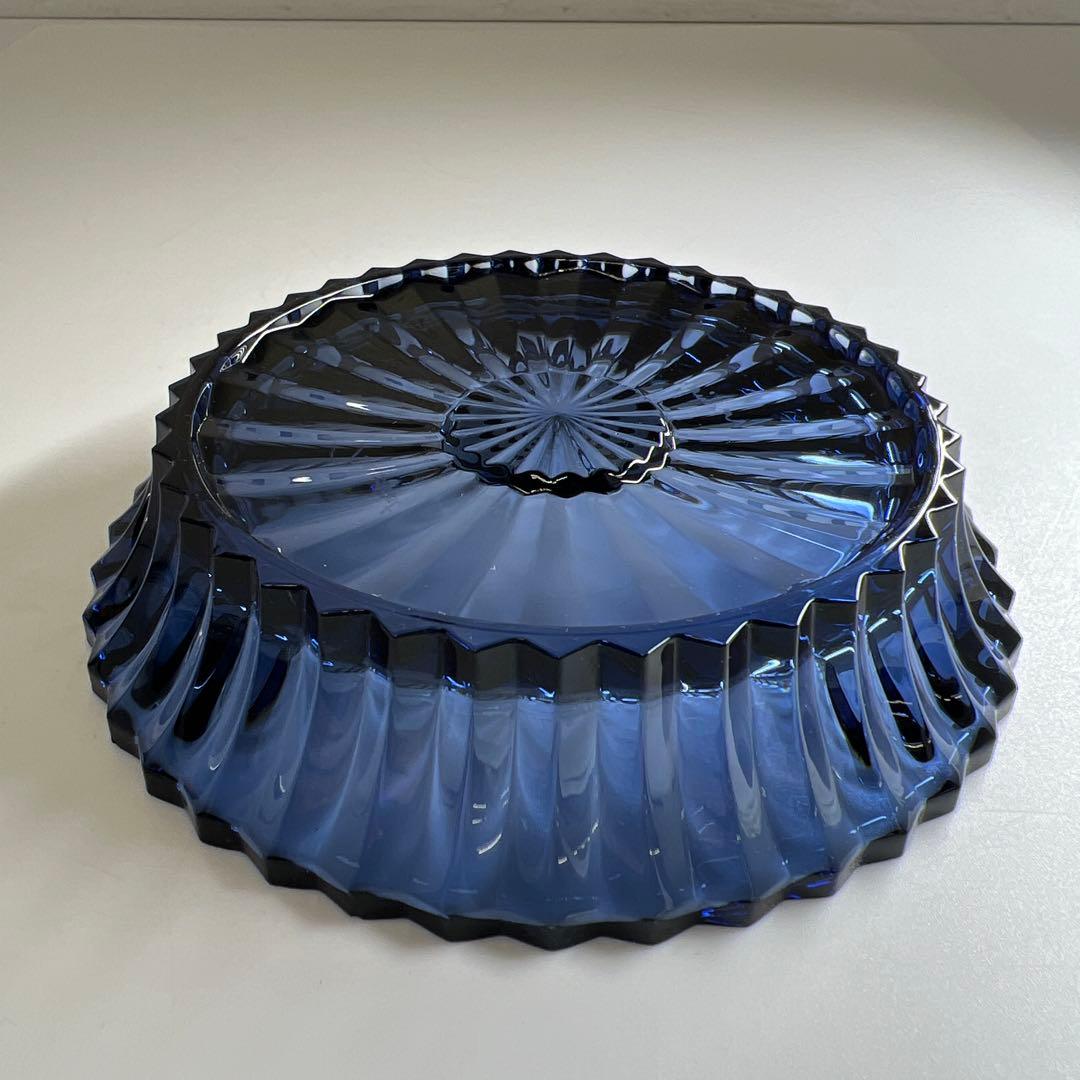 バカラ ミルニュイ ミッドナイトブループレート 幅13㎝ 東Y7-0530⭐︎1F