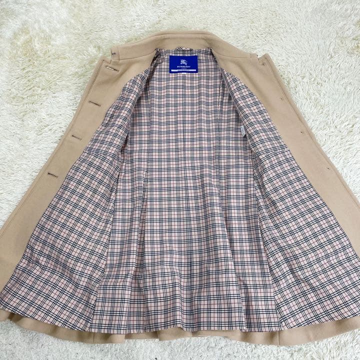 ⭐️極美 バーバリーブルーレーベル アンゴラ混 ロングコート ノバ