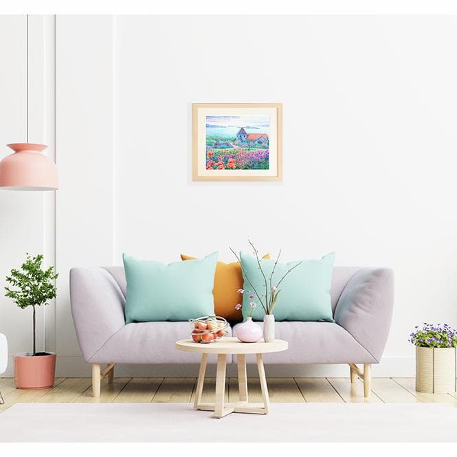 風景画　絵画　ガーデン　海　ヨーロッパ　版画　アクリル画　花　フラワー