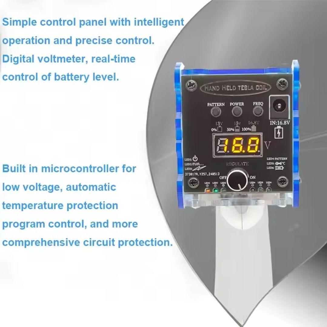 テスラコイル　ハンディタイプ　プラズマ放電　　プラズマ放電強弱　パルス変更
