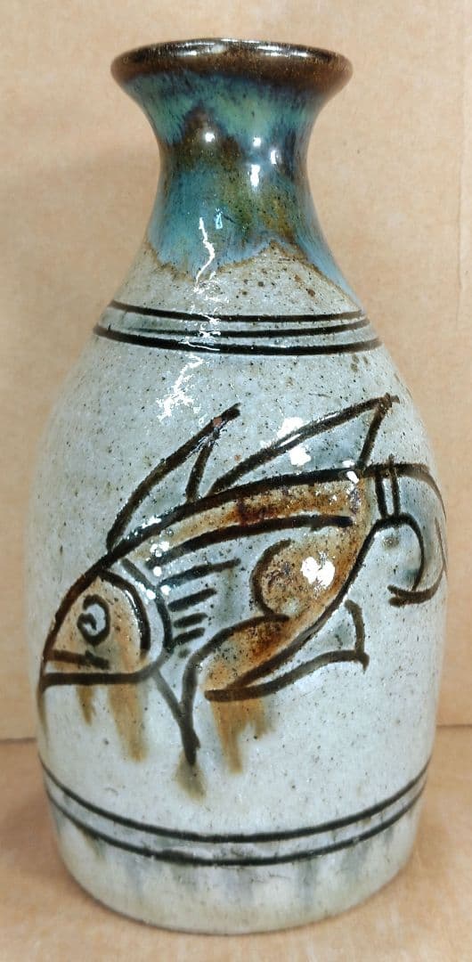 【本物保証】金城次郎 壷屋焼 徳利 共箱 栞 人間国宝 壺屋焼 徳利 美品