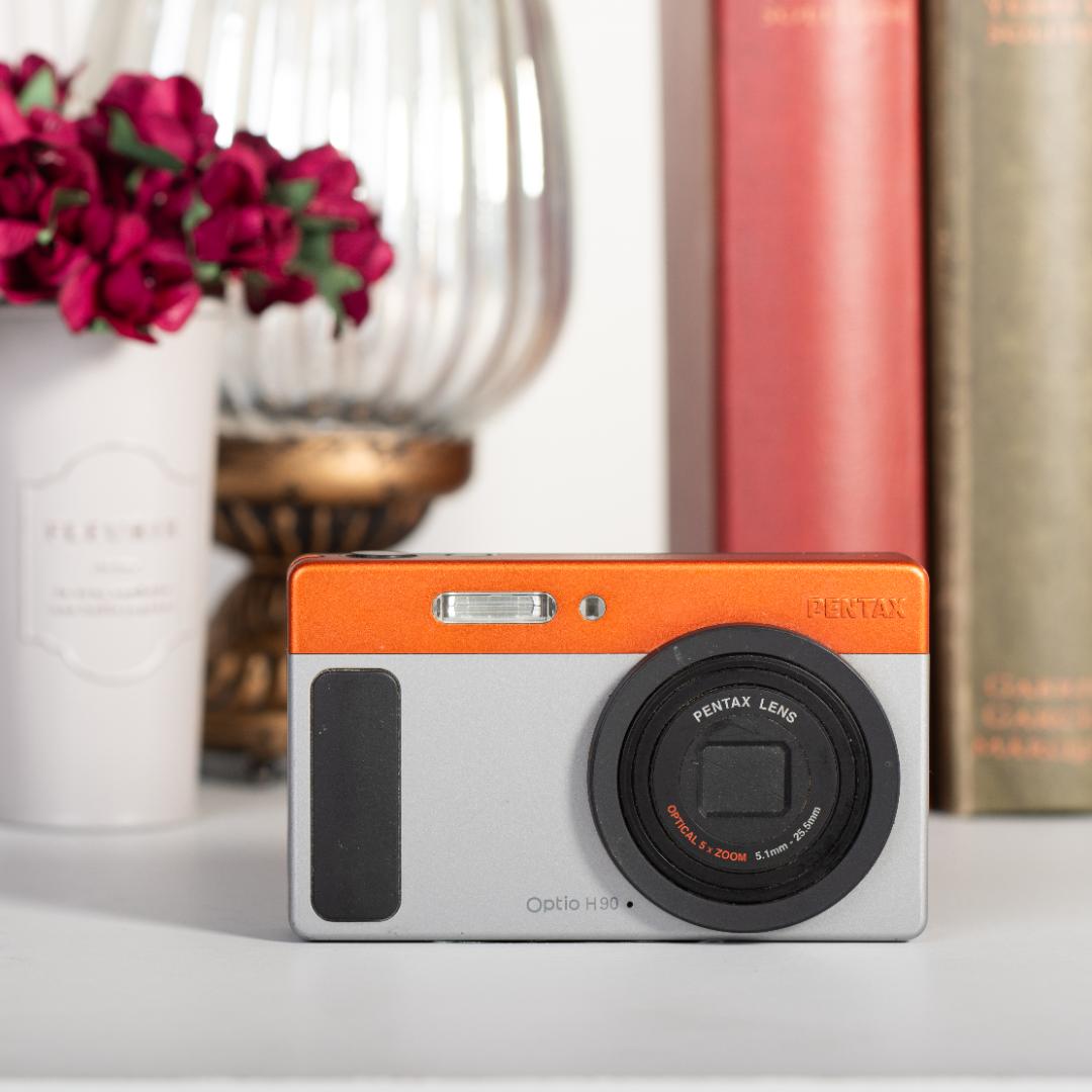 可愛いすぎるコンデジ】 PENTAX optio H90 オレンジ シルバー