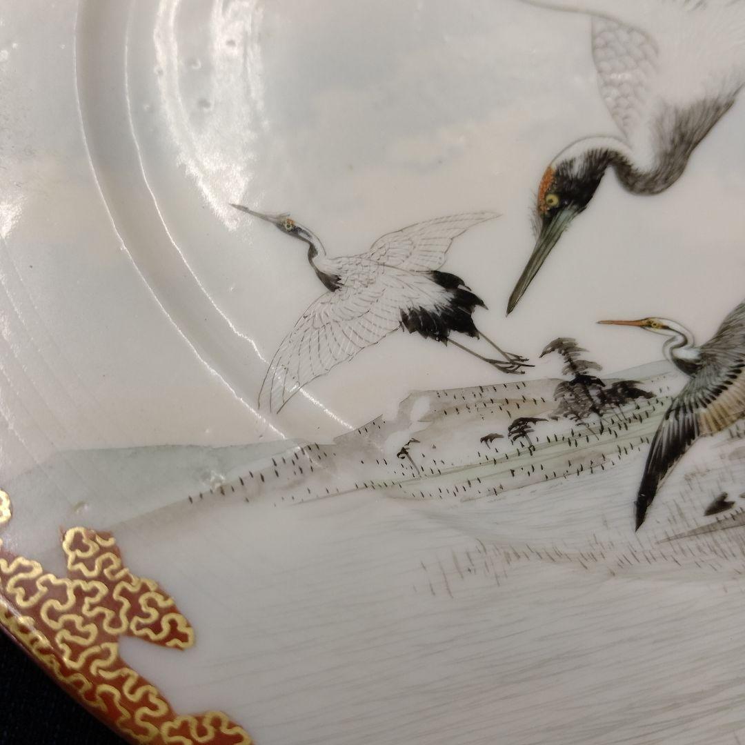 明治時代 横浜焼 高山画 里帰り 鶴 皿 - メルカリ