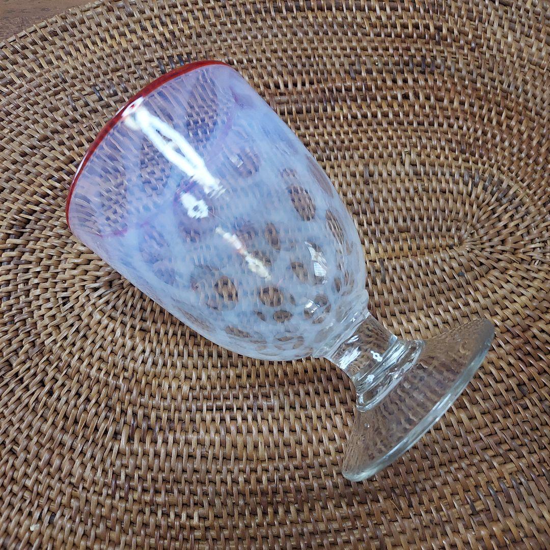 和ガラス なつめ型水玉紋様 氷コップ