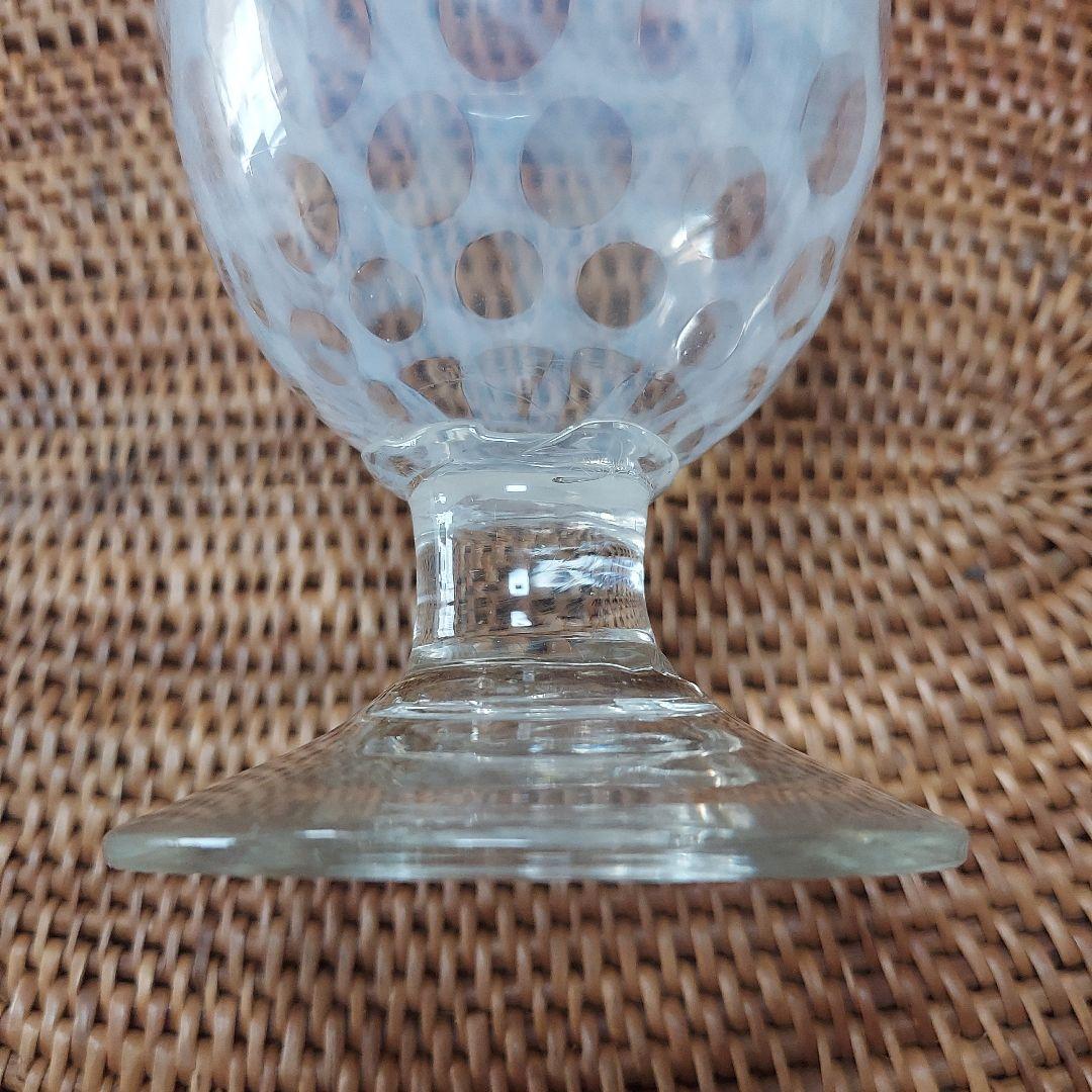 和ガラス なつめ型水玉紋様 氷コップ