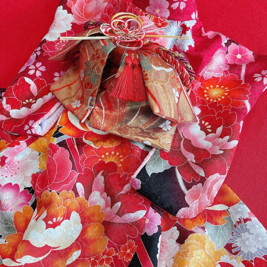 即納✨犬の着物 犬用大振袖 S 大振袖 犬服 赤系 お引き摺り - メルカリ