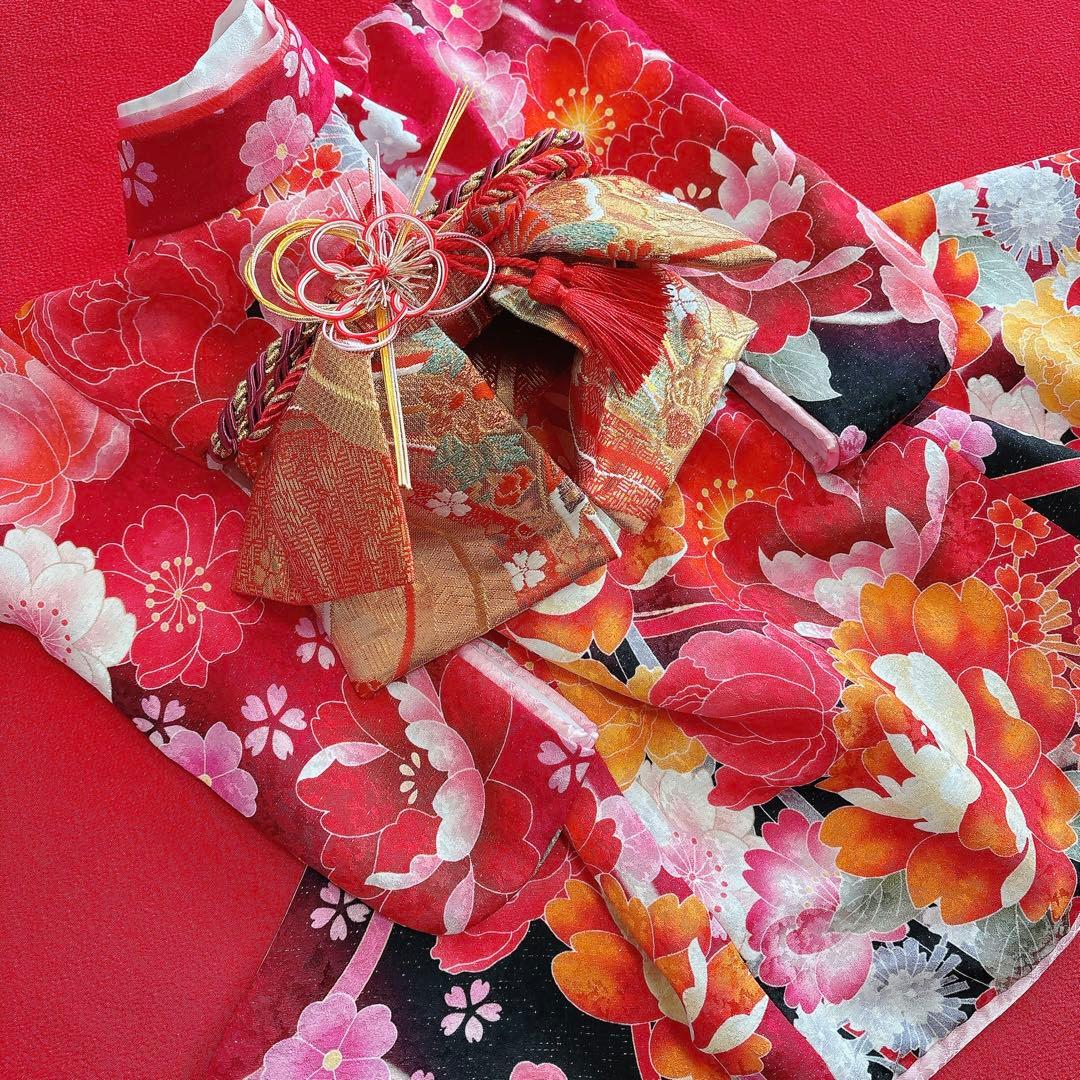 即納✨犬の着物 犬用大振袖 S 大振袖 犬服 赤系 お引き摺り - メルカリ