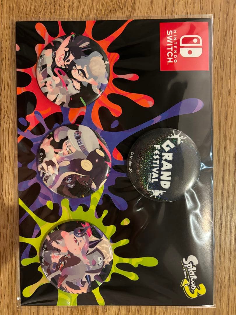 Nintendo Splatoon 3缶バッジ 4個セット スプラトゥーン3】リバイバル