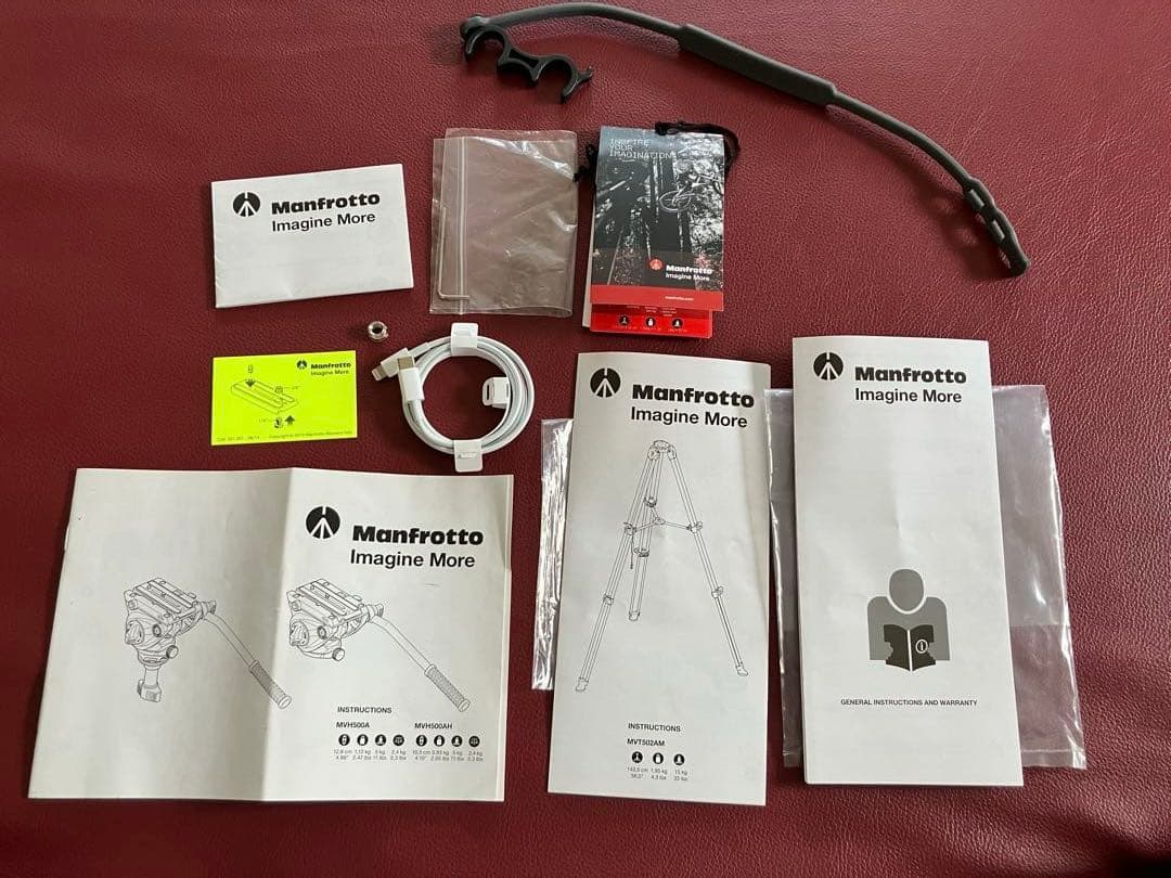 マンフロットビデオ三脚MVT502AM + 雲台 MVH500A