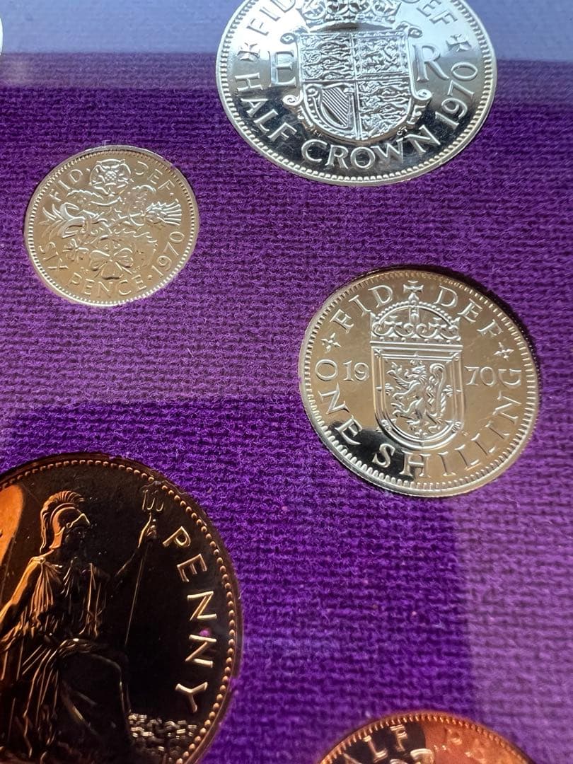 外国硬貨 イギリスコイン 1970年 8種まとめロット