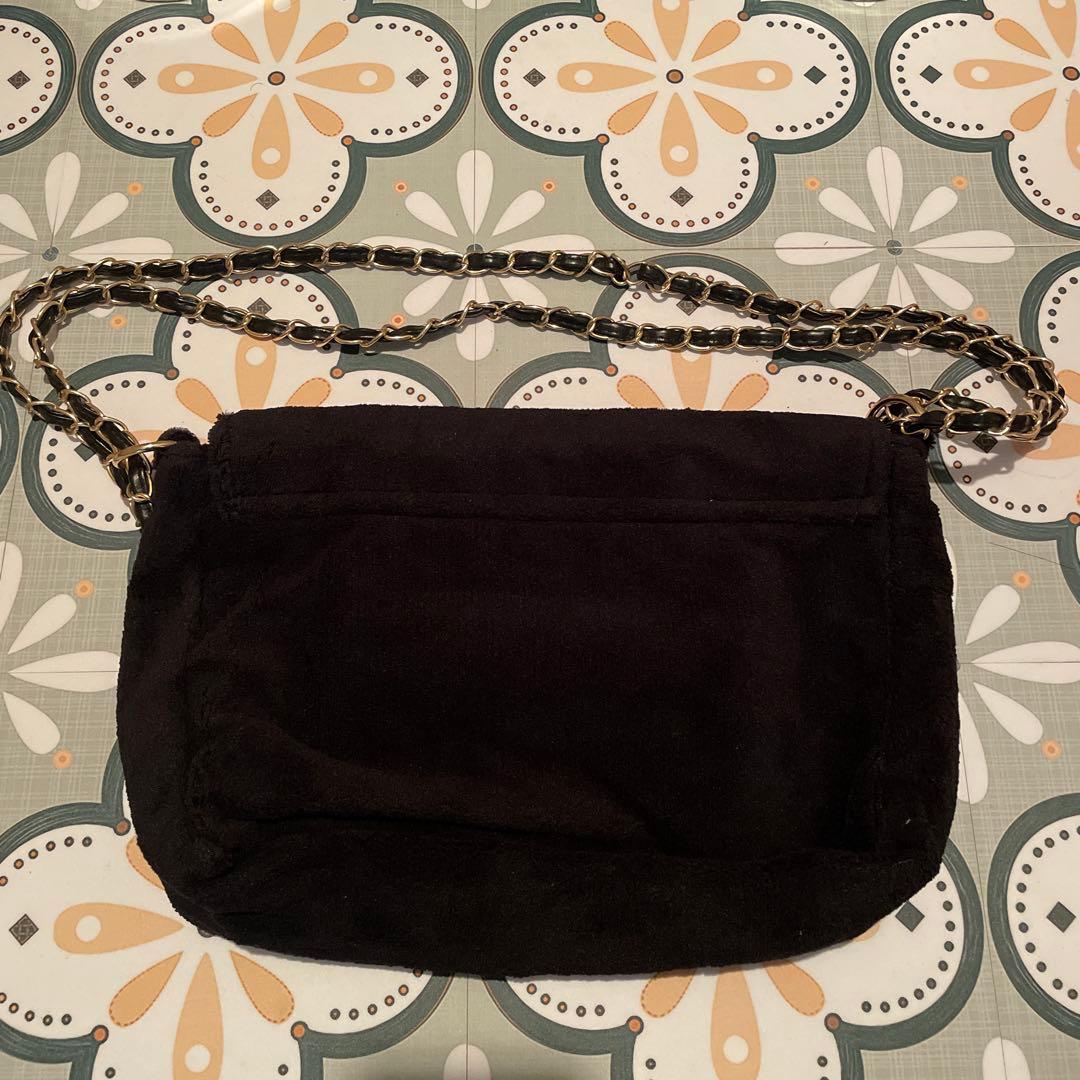 CHANEL チェーンショルダーバッグ　ブラックロゴ