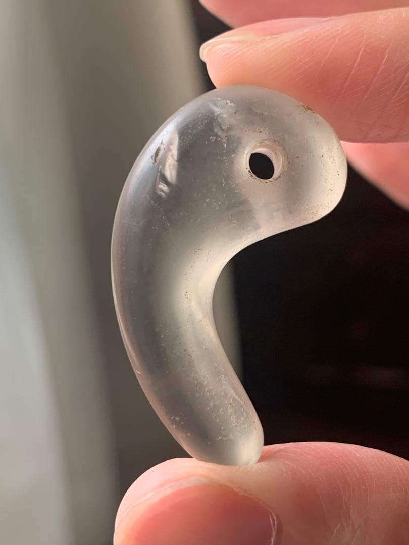 古墳期 出土 本水晶勾玉 水晶 縄文時代 弥生 石器 土器 翡翠勾玉 根付 勾玉