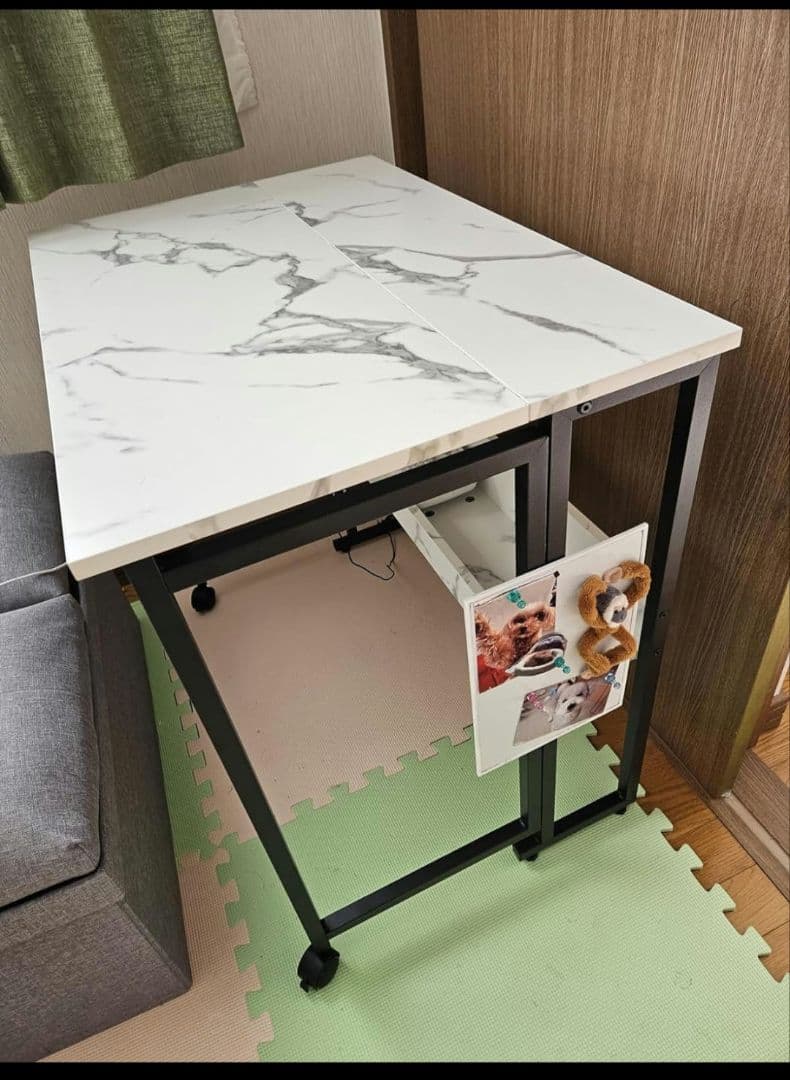 SYALEN 折りたたみデスク テレワークデスク 幅80 奥行53 高さ75cm