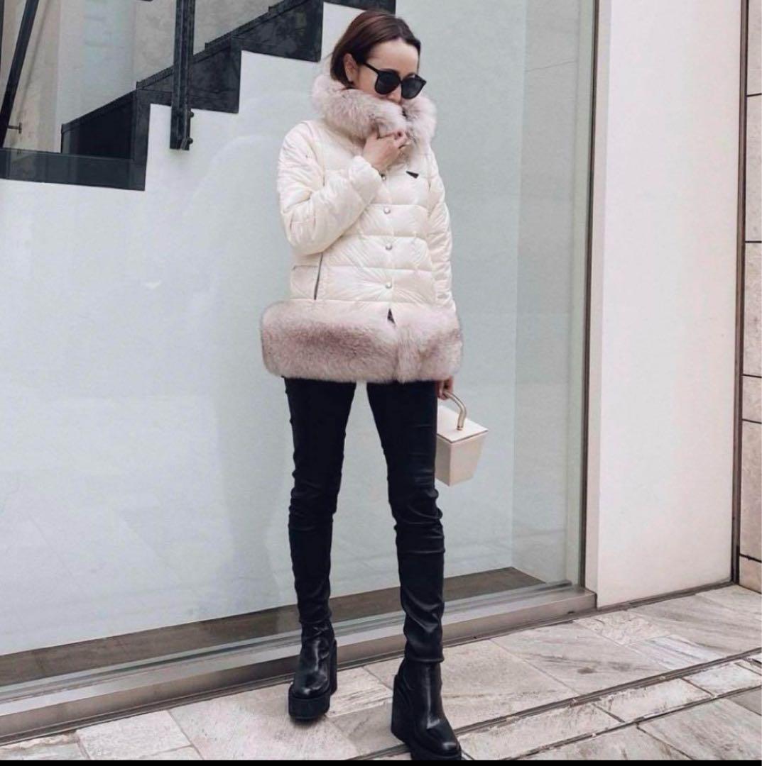 TAIONEXTRA popup限定裾フォックスファー付ダウンMサイズ TAION EXTRA