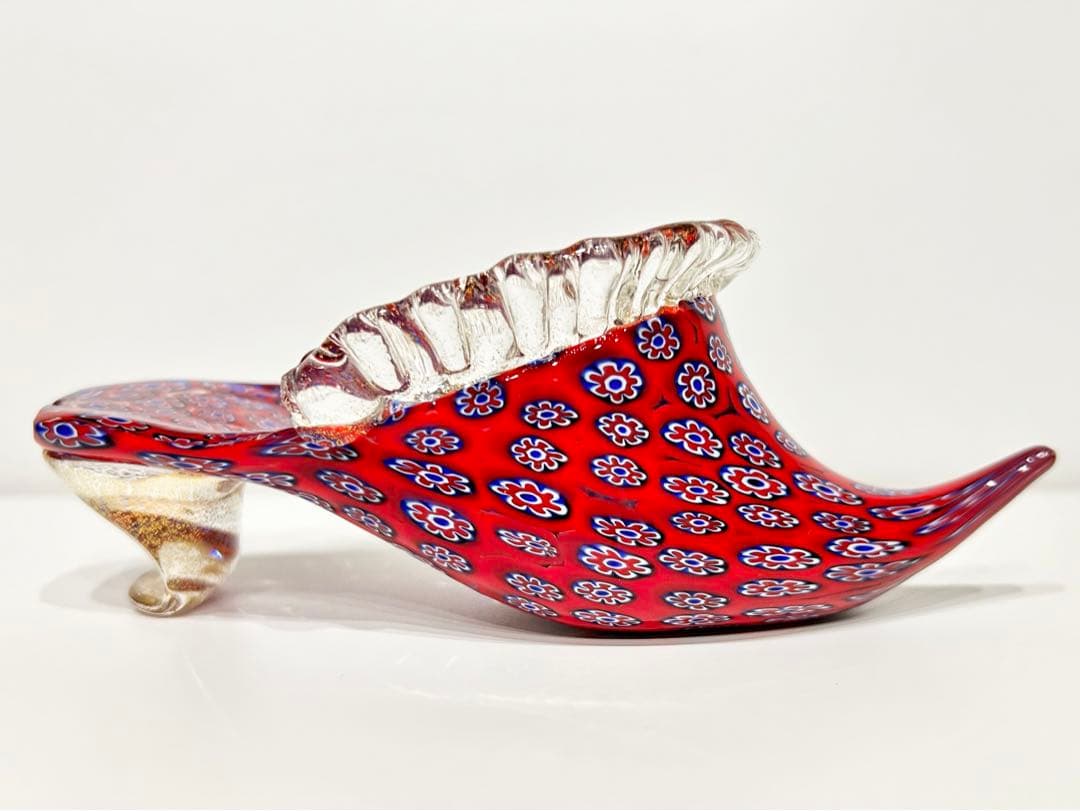 レトロポップ ベネチアンガラス ムラーノ ミルフィオリ 靴 花 ペーパーウエスト レトロポップ ベネチアンガラス ムラーノ ミルフィオリ 靴 花 ペーパー