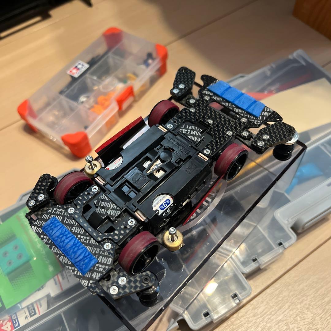 ミニ四駆MSスギヤマ式フレキ橋渡し鳥居残し2軸スラダン1軸アンカー