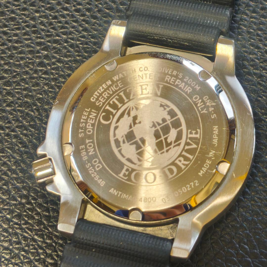 【MADE IN JAPAN】CITIZEN 赤ダイバー エコドライブ 200m