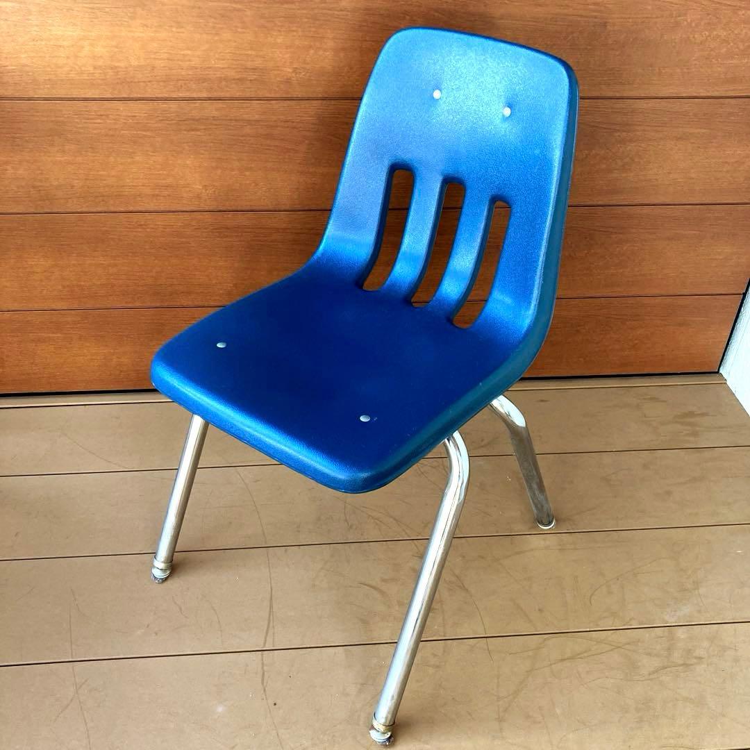 【Tks】①VIRCO社製 スタッキングチェア 4脚セット