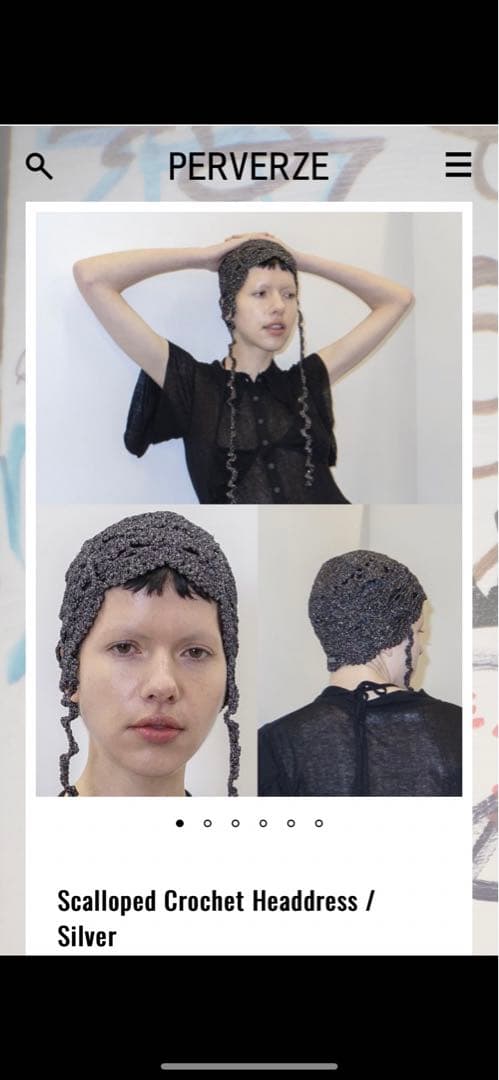 Perverze Scalloped Crochet Headdress 帽子