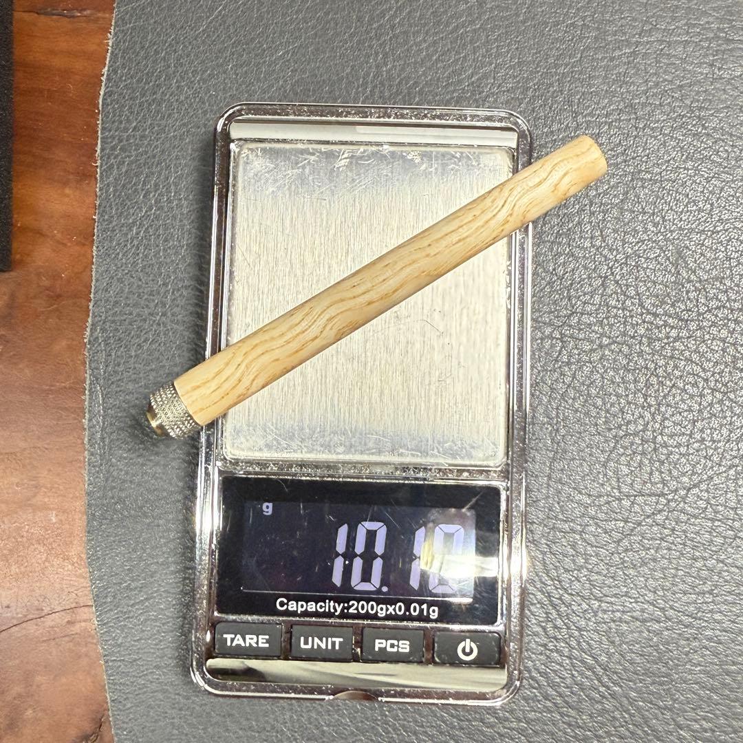 129タモ少し玉杢　PG-5用カスタム木軸　低重心Rタイプローレット