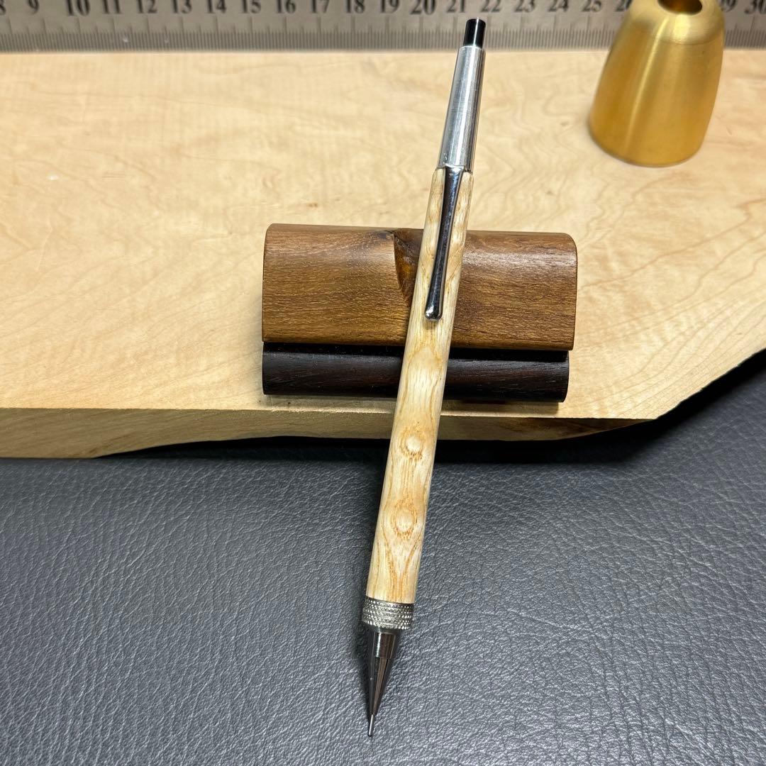 129タモ少し玉杢　PG-5用カスタム木軸　低重心Rタイプローレット