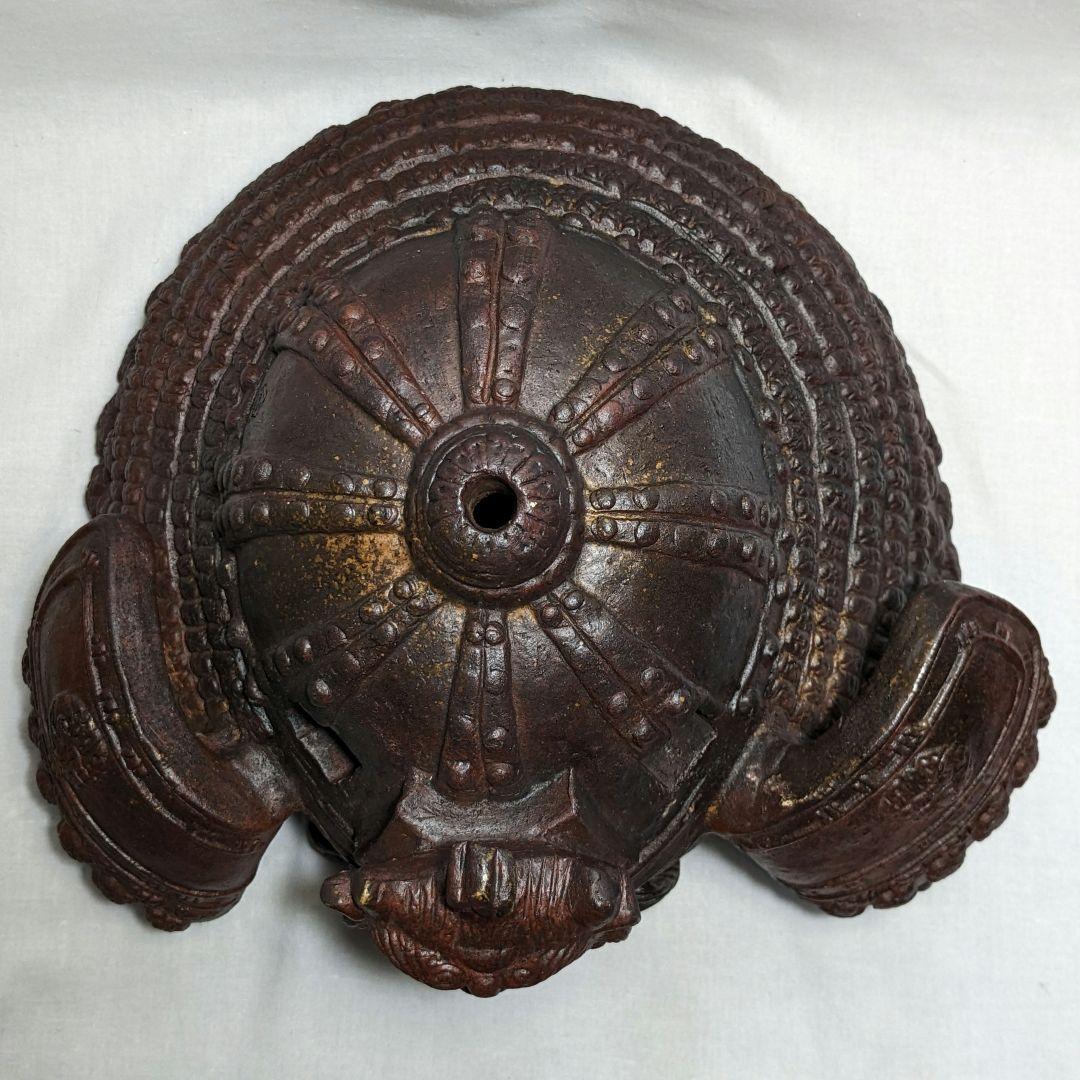 備前焼 兜 鎧武者 カブト 置物 細工物 彫刻 オブジェクト アンティーク