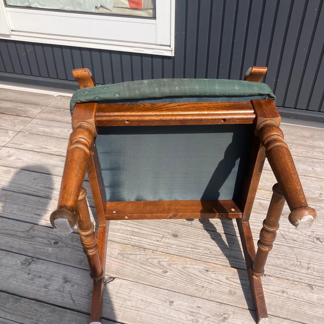 アンティーク 木製椅子 彫刻装飾 アームチェア ダイニングチェア