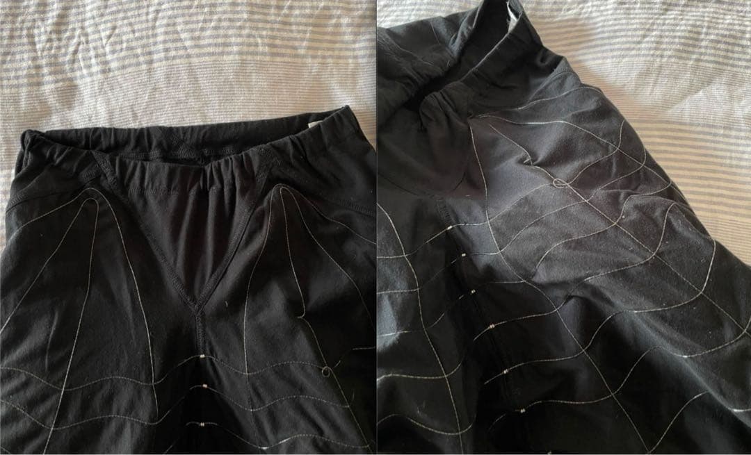 [90s] ISSEY MIYAKE スカート “蜘蛛の巣” ブラックコットン