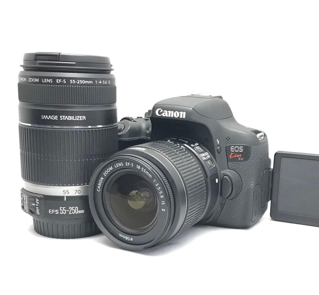 美品】Canon EOS kiss x8i Wレンズキット♪Wifi標準搭載