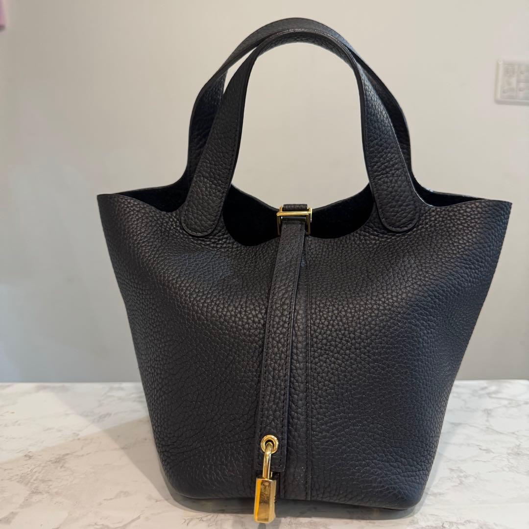 オーダーバッグ　大人気のブラック　ゴールド金具　フランス産トリヨン