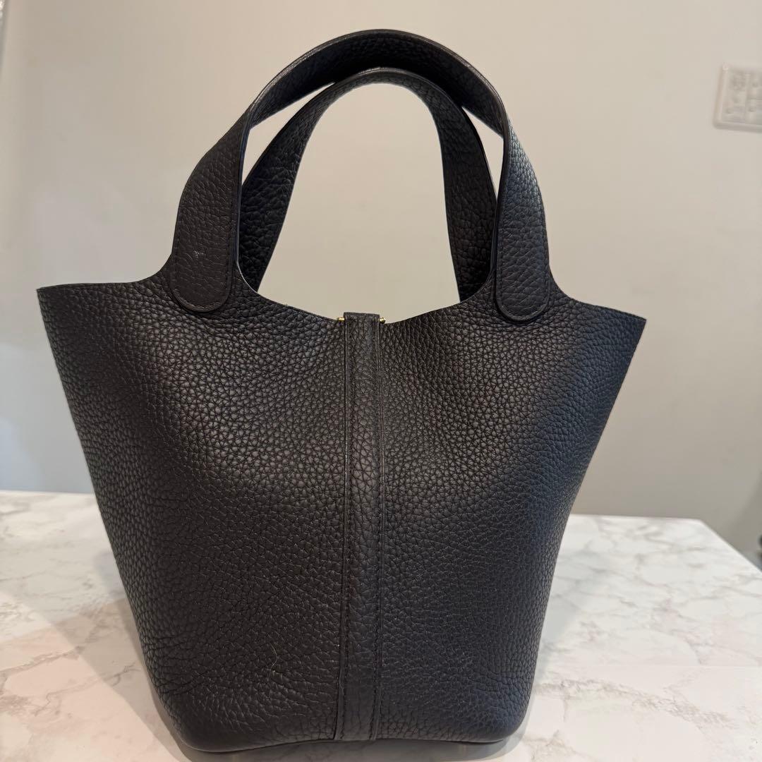 オーダーバッグ　大人気のブラック　ゴールド金具　フランス産トリヨン