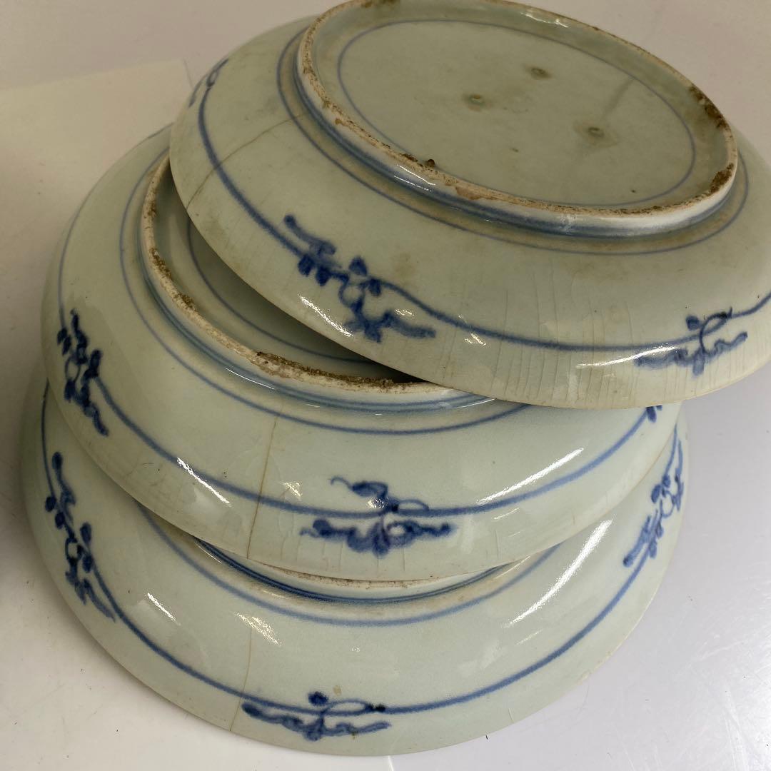 古伊万里 七寸皿19点 木箱付 東Y7-0220①タエチ