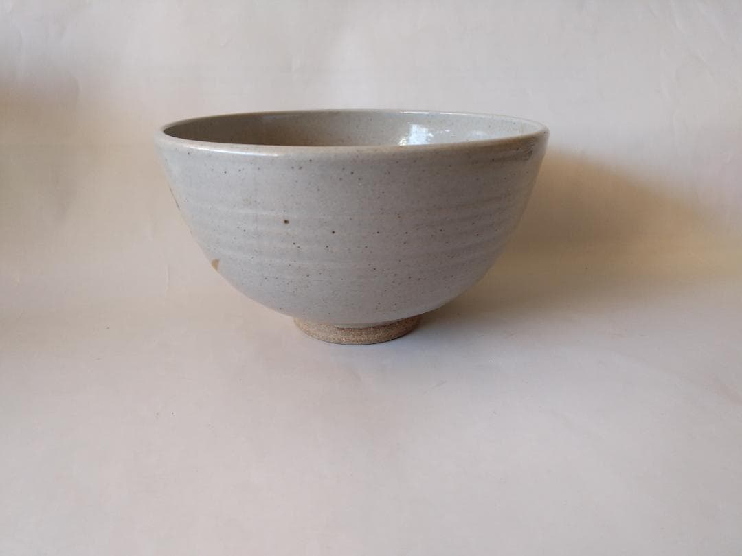 膳所焼 淡海ぜぜ 陽炎園 岩崎新定 金彩 菖蒲ノ絵 茶碗 共