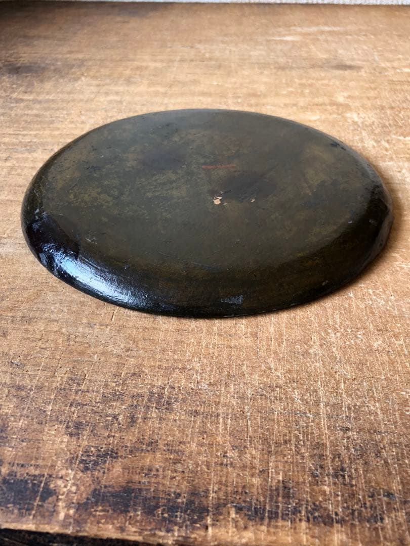 葡萄栗鼠 浄法寺塗 会津塗 木皿 銘々皿 古民藝 ベロ藍 葡萄栗鼠
