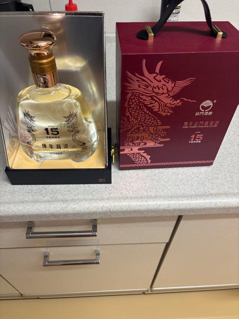 陳年金門高梁酒 15年 1本 古越龍山 500ml 木箱入 20