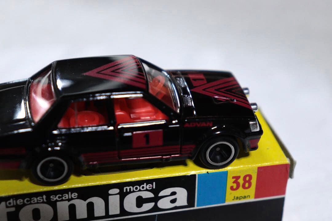 日本製　トミカ　三菱　ランサー　ターボ　アドバン　黒箱　NO.38