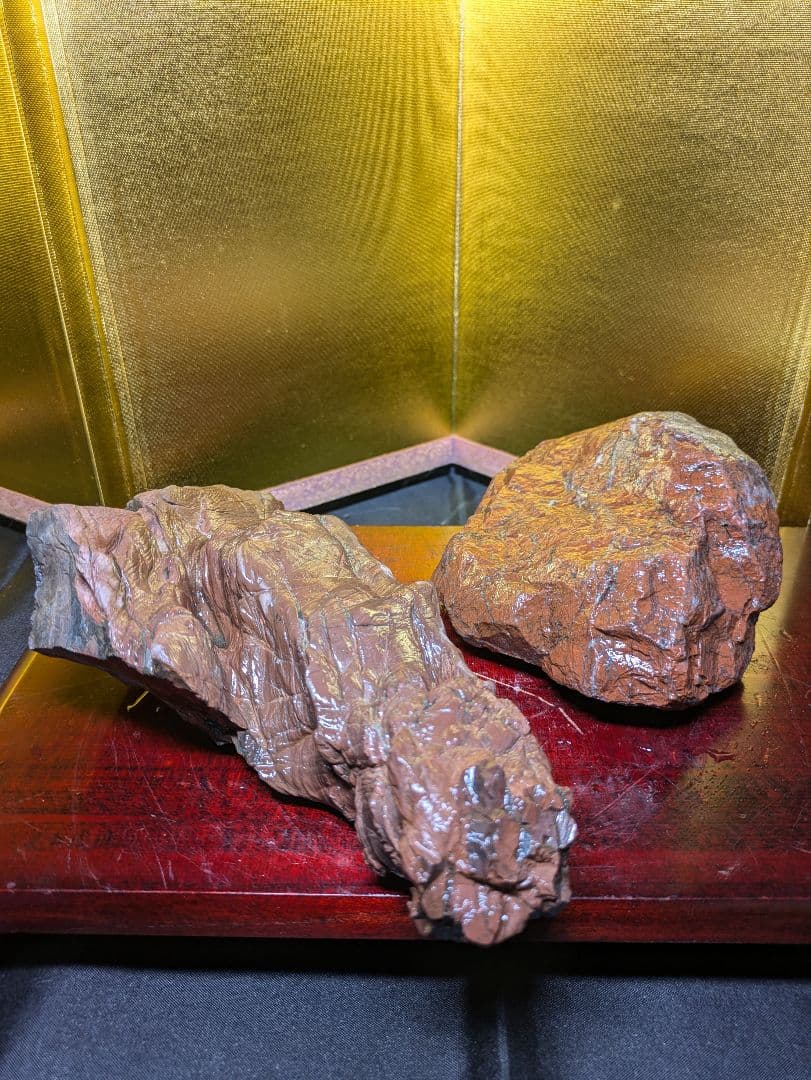 赤石 原石2個セット 計約1.56kg 天然石 未加工 鑑賞用 水石 自然石 赤石 原石2個セット 計約1.56kg 天然石 未加工 鑑賞用 水石 自然