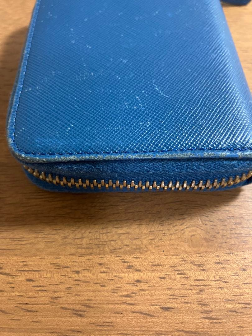 PRADA サフィアーノレザー 二つ折り財布 ブルー プラダ PRADA 財布 二