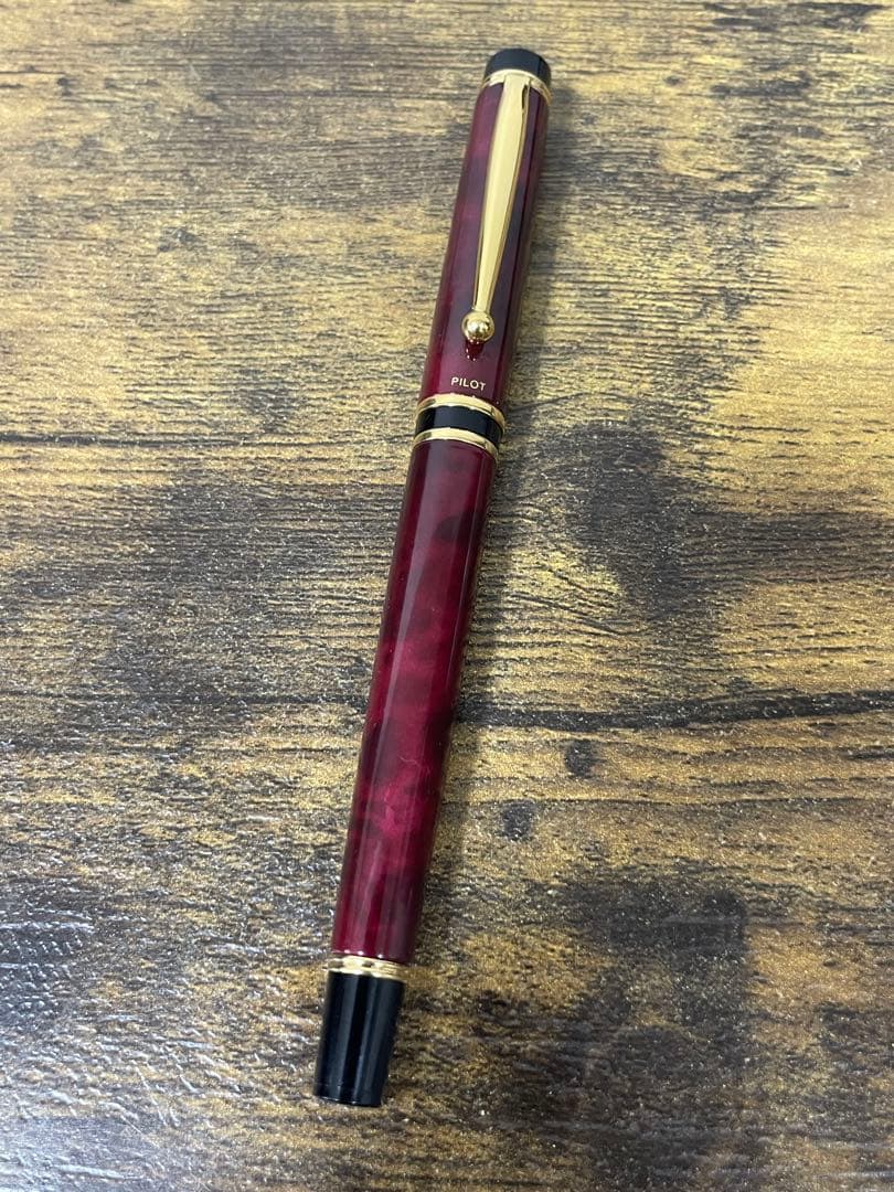 試筆のみ 1996年製 初期型 グランセ ルビーレッド マーブル 万年筆 細字