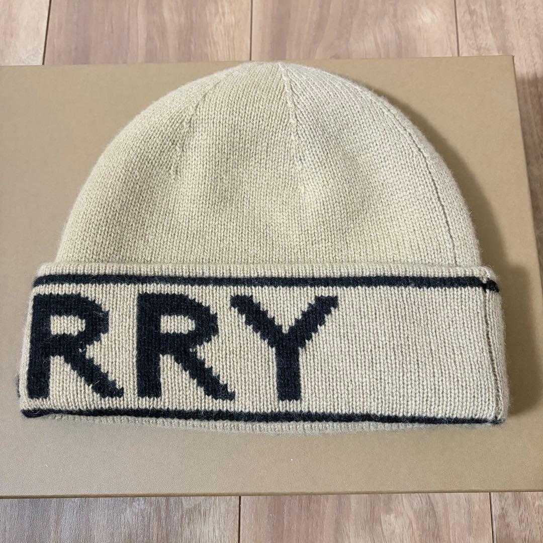 試着のみ】BURBERRY ベージュ カシミアニット帽 フリーサイズ - メルカリ